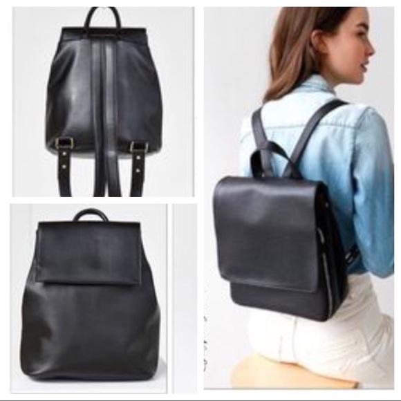 Urban Outfitters Bags Urban Outfitters Black Leather Backpack Purse